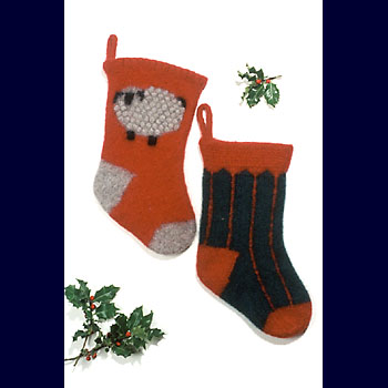 Fiber Trends Felt Christmas Stockings Pattern 204X